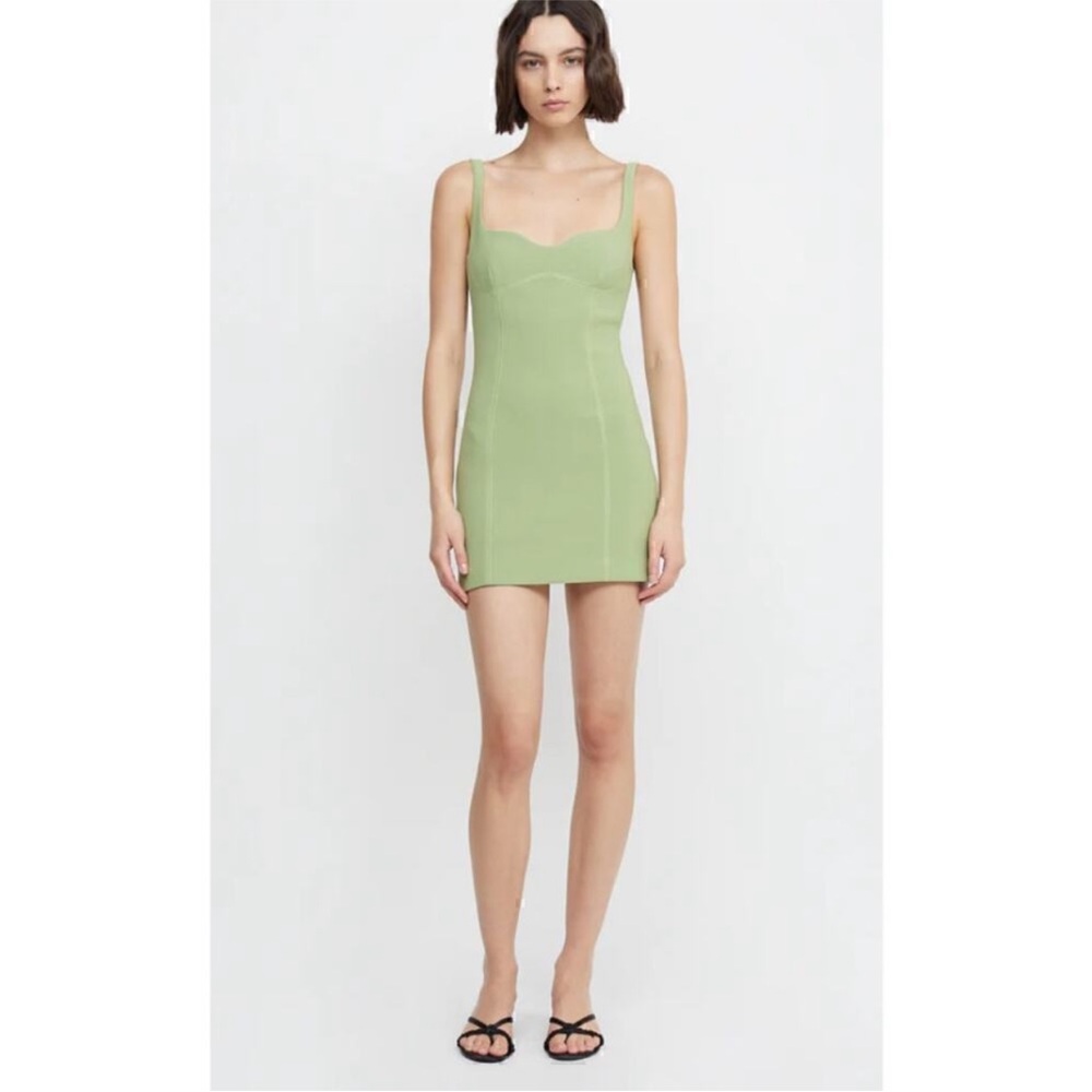 Bec & Bridge Green Zoey Stretch-Knit Bodycon Minidress Size 10